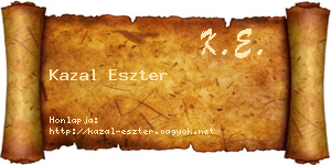 Kazal Eszter névjegykártya