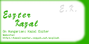 eszter kazal business card